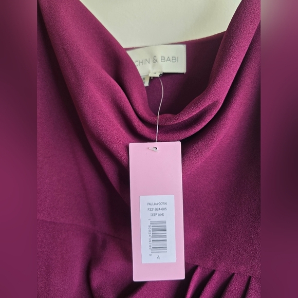 NWT! Sachin & Babi, Paulina Gown, Deep Wine, Size 4 -MSRP $285 - Picture 10 of 12